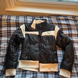 Women’s Puma Black and White Puffer Jacket